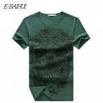E-BAIHUI brand mens short t shirts Skull 3d t shirt men Hip Hop Men T-shirt Casual tops tees Swag marcelo burlon t-shirts Y049