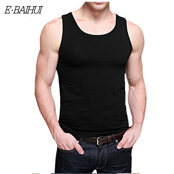 E-BAIHUI brand t shirts Bodybuilding men Tank Tops cotton casual man tops tees Undershirt Fashion Vest men's Clothing 22151