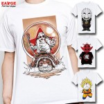 [EATGE] Anime Series Dragon Ball Z T Shirt Fashion Brand Short Sleeve Printed Tshirt Men Casual Funny Super Saiyan Goku T-shirt