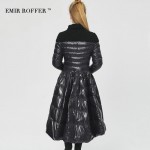 EMIR ROFFER 2017 new fashion winter italy Women's down jacket skirt long coat female white duck down parka femme big size