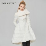 EMIR ROFFER 2017 new fashion winter italy Women's down jacket skirt long coat female white duck down parka femme big size