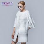 ENJOYFUR winter for women real mink coat of fur outerwear Plus size genuine leather coat fur mink women's fur coats good quality
