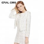 ERAL 2016 Spring Women's Slim Tweed Long-sleeve Short  Geometric Jacket Outerwear ERAL30011-ECAA