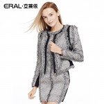 ERAL 2016 Spring Women's Slim Tweed Long-sleeve Short  Geometric Jacket Outerwear ERAL30011-ECAA