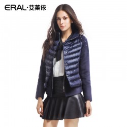 ERAL 2016 Winter Women's Slim Thick Faux Two Piece Patchwork Rivet Short Down Jacket Female Coat  ERAL2021D