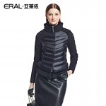 ERAL 2016 Winter Women's Slim Thick Faux Two Piece Patchwork Rivet Short Down Jacket Female Coat  ERAL2021D