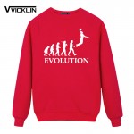 EVOLUTION Slam Dunk Printed  Fleece Hoodies Sweatshirt Men  Sleeve O-Neck Cotton Men Fahion Tops  Increase S-XXXL