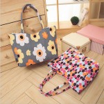 EXCELSIOR Waterproof Canvas Casual Zipper Shopping Bag Large Tote Women Handbags Floral Printed Ladies Single Shoulder Beach Bag