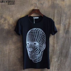 Easy Care Brief 2014 Casual Summer T Shirt Male Slim Print Short Sleeve Headcounts T Shirts