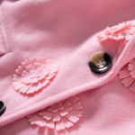 Elegant Coats 2017 Spring Warm Long Sleeve Star Style Pink Appliques Fashion Beautiful Turn-down Women New Coat