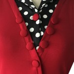 Elegant Turn Down Collar Full Sleeve Fake Two Piece Patchwork Dots Business Party Formal Work Office Bodycon Women Dress 2016
