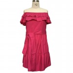 Elegant ruffle Off Shoulder women dresses large size casual women summer dress  plus size sexy party dresses Vintage vestidos