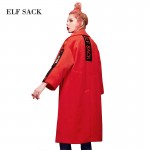 Elf SACK yp travel winter female woolen overcoat woolen outerwear female long design 