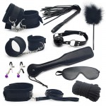 Erotic Toy 10pce/ Set sexy toys Adult Games sex Bondage Restraint,Handcuffs Nipple Clamp Whip Collar  sex toys for couples