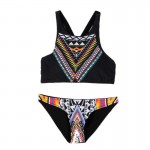 Ethnic Style Women Summer Beach Swimwear Slim Print Swimsuit Bathing Suit Sexy Bikinis Two-Piece Suits Push up Bikini Set