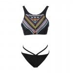 Ethnic Style Women Summer Beach Swimwear Slim Print Swimsuit Bathing Suit Sexy Bikinis Two-Piece Suits Push up Bikini Set