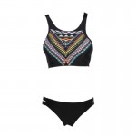 Ethnic Style Women Summer Beach Swimwear Slim Print Swimsuit Bathing Suit Sexy Bikinis Two-Piece Suits Push up Bikini Set