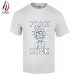 Euro Size,Anime Rick and Morty Cotton T shirt Funny Short Sleeve Print Gameplayer T-shirt Hip Hop Swag Morty Clothing,GT289