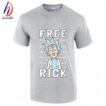 Euro Size,Anime Rick and Morty Cotton T shirt Funny Short Sleeve Print Gameplayer T-shirt Hip Hop Swag Morty Clothing,GT289