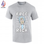 Euro Size,Anime Rick and Morty Cotton T shirt Funny Short Sleeve Print Gameplayer T-shirt Hip Hop Swag Morty Clothing,GT289