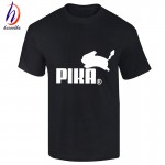 Euro Size,Good Quality Pokemon Go Cotton T shirt Men and Women Skate Clothing,Pikachu Print T-shirt For Man,GT444