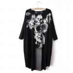 Europe Windy Women Vintage Skull Head Dovetail Rock Style Dress White Black S M L 1520 Europe Windy Women Vintage Skull Head Dovetail Rock Style Dress White Black S M L 1520