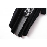 Europe Windy Women Vintage Skull Head Dovetail Rock Style Dress White Black S M L 1520 Europe Windy Women Vintage Skull Head Dovetail Rock Style Dress White Black S M L 1520