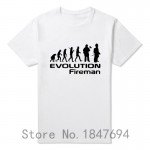 Evolution Of A Fireman Gift Firefighter T Shirt T-Shirt Summer Style Short Sleeve