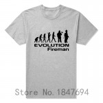 Evolution Of A Fireman Gift Firefighter T Shirt T-Shirt Summer Style Short Sleeve