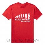 Evolution Of A Fireman Gift Firefighter T Shirt T-Shirt Summer Style Short Sleeve