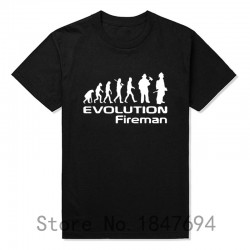 Evolution Of A Fireman Gift Firefighter T Shirt T-Shirt Summer Style Short Sleeve