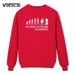 Evolution Of A Gamer PC Geek leisure time Fleece Hoodies Sweatshirt O-Neck Anime Funny Plus Size