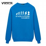 Evolution Of A Gamer PC Geek leisure time Fleece Hoodies Sweatshirt O-Neck Anime Funny Plus Size