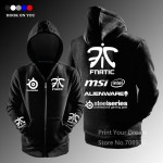 Exclusive Design LOL Gaming Team fnatic autumn winter zipper Cardigan hoodies fashion Cosplay Hoody Free Shipping