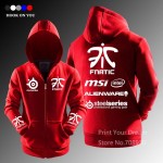 Exclusive Design LOL Gaming Team fnatic autumn winter zipper Cardigan hoodies fashion Cosplay Hoody Free Shipping