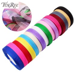 FENGRISE 10 15mm 45 Meters Organza Ribbon Wedding Decoration Scrapbooking Gift Craft DIY Bow Kids Marriage Event Party Supplies