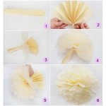 FENGRISE 3pcs 20 25 30cm Wedding Tissue Paper Pom Poms Birthday Party Decorations Kids Crepe Artificial Flowers Wreaths Ball 