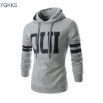 FGKKS New Arrival Brand Hoodie Sweatshirt Men Spring Fashion Letter Printed Hoodies Men Casual Slim Fit Hooded Men Clothing 