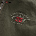 FREE ARMY Green Jackes and Coats Casual Unpadded Embroidery Autumn Bomber Jacket Women Military Slim Coats Jackets GS-8552