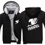 Fairy Tail Hoodie New Anime Coat Luminous Jacket Fashion Men  Winter Zipper Hooded Sweatshirt Free Shipping USA size Plus size