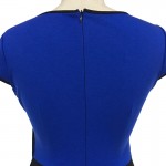 Fantaist Women Vintage Summer Chic Bow Patchwork Elegant Rockabilly Party Casual Office Wear Fitted Sheath Bodycon Pencil Dress