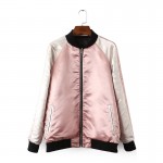 Fashion 2017 Autumn Vintage Embroidered Bomber Jacket Women basic coats Both Sides Jackets Winter Pilots Outerwear
