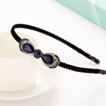 Fashion Antique Bow Headbands jewelry Butterfly Decorated Accessories For Women Blue New Year Girls Hair Hoops Gift  