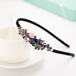Fashion Antique Bow Headbands jewelry Butterfly Decorated Accessories For Women Blue New Year Girls Hair Hoops Gift  