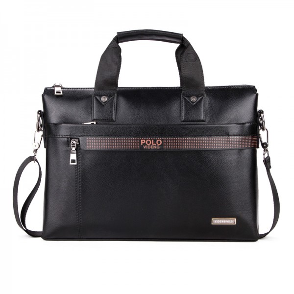 Fashion Brand PU Leather Men's Handbags Designer Man Zipper Handbag Dress Messenger Bag for Men Brown Black Color XB114NEW