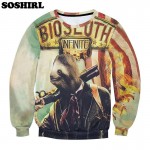 Fashion Dancing Sloth Crewneck Sweatshirt Funny Printed Rich Sloth Hoodies Casual Unisex 3D Hoodies Cute Cartoon Cat Hoodies