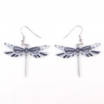 Fashion Dangle Dragonfly Earrings Acrylic Long Drop Earring New Arrival 2015 Spring Summer Style For Girls Women Jewelry