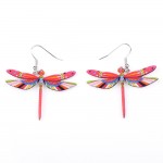 Fashion Dangle Dragonfly Earrings Acrylic Long Drop Earring New Arrival 2015 Spring Summer Style For Girls Women Jewelry