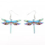 Fashion Dangle Dragonfly Earrings Acrylic Long Drop Earring New Arrival 2015 Spring Summer Style For Girls Women Jewelry