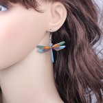 Fashion Dangle Dragonfly Earrings Acrylic Long Drop Earring New Arrival 2015 Spring Summer Style For Girls Women Jewelry